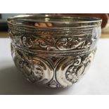 White metal bowl, 6cms high approximately 2.5oz.