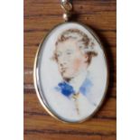Oval P M on ivory a gentleman by John Podmore c1930