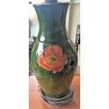 Moorsroft? Vase a/f. 40cms high.