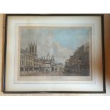 large 19thc print of Hull by Thomas Malton, published by R. Wilkinson 31x51cms.