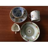 Bloor Derby cup and saucer and Coalport pickle dish.