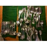 Part canteen of cutlery fiddle, thread and shell pattern Victorian circa 1847 57 items in total