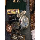 Large quantity of silver plated items to include cutlery, teaservices etc.