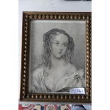 P M a young Victorian lady 12cm
