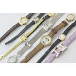 A lady's gold Omega wrist watch and eight other various watches