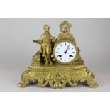A 19th century ormolu mantel clock by Henry Marc, the French movement marked Medailes D'Or, Japy