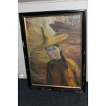 After Juen Pung, (20th Century) Far Eastern Lady at a waterfront, signed, oil on canvas, 68cm by