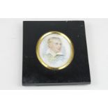 A 19th century miniature portrait of a Gentleman, the reverse inscribed, portrait of Charles