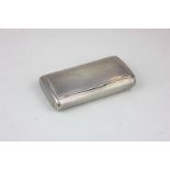 A George III silver snuff box with banded decoration and gilt interior, maker John Linnit &