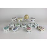 A set of twelve Franklin porcelain music boxes, The Melodies of Love, together with another music