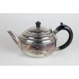 A silver plated teapot inscribed W McCoy, SY CPO from friends HMY Victoria & Albert Oct 1939, the