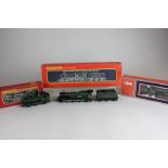 Two Hornby Railways 00 gauge locomotives, GWR Hall class with tender, Albert Hall and a PT57XX class