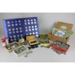 A large collection of British, Russian, American and around the world coins, silver and copper, with