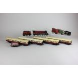 A 00 gauge Princess Elizabeth locomotive and tender 6201, together with four carriages and four
