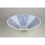 A Wedgwood pastel strata pattern bowl, 27cm diameter