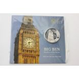 The Royal Mint a silver £100 commemorative Big Ben coin