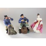 Three Royal Doulton porcelain figures, The Lobster Man (HN2317), Sea Harvest (HN2257) and Southern