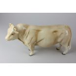 A Beswick porcelain Charolais bull, model 2463A, in cream gloss