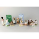 Ten Beswick Beatrix Potter figurines including Pickles, Yock-Yock in the Tub, The Head Gardener