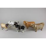 Beswick porcelain, Ayrshire bull, Champion Whitehill Mandate, second version (1454B), Jersey bull