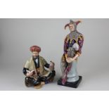 A Royal Doulton porcelain figure, The Jester HN2016 and another Omar Khayyam HN2247