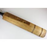 An early 20th century autographed cricket bat with names of the 1934 Australian touring team