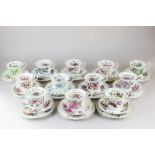 A complete set of twelve Royal Albert months of the year porcelain trios, each showing a different