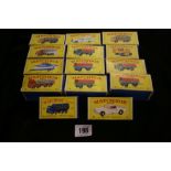 Toys: Diecast Lesney Matchbox  1-75 Reg. Wheels Issues, No IE x 2, 2D x 3, 3C, 4D x 2 (blue body and