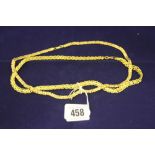 Jewellery: Necklaces and chains yellow metal mark 375 (2) approx. 29 grams.