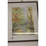 Devizes: WR Newman watercolour on paper, Keepers Cottage, Foxhangers, signed lower right. Framed and