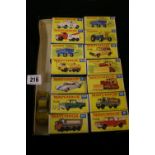 Toys: Diecast Lesney Matchbox 1-75 Series 6D, 11D, 16D x 2, 15D, 18E, 39C, 40C x 2, 50C, 51C, 71C,