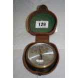 Scientific instruments: Barigo Travel barometer in leather case.