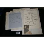 Autographs/Cricket: 1948 Cricketers to include Surrey - Herbert Sutcliffe and Jack Hobbs,