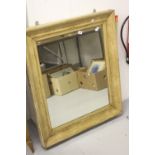 19th cent. Stripped pine framed mirror. 32½ins. x 37½ins.