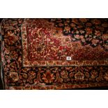 @21st cent. Rugs: Blue ground Keshan rug. 1.90m x 1.40m.