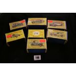 Toys: Diecast Lesney Matchbox Models of Yesteryear - No's. 2, 9, 10, 11, 14, 15, 16.