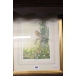 •Pam Mullings, limited edition print 58/250 "Study of a Robin" signed by the artist lower right.