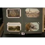 Postcards: Edwardian album of mixed topographical, military etc. including Salisbury Brigade Camp,