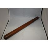 Hardwood truncheon ring handle, unmarked.