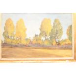 Anders Hol 1867-1957 Oil on Canvas of an "Autumn Landscape". 41ins. x 26ins.