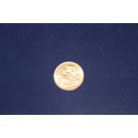 Gold coins: Victorian half sovereign 1887 shield back.