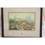 •Pam Mullings, watercolour "Study of a Field Mouse" signed lower left. Framed and glazed 9¾ins. x