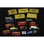 Toys: Diecast Lesney Matchbox, boxed no's Y1, Y2, Y10, Y12, and Y15. X12 play worn and unboxed.