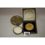 19th cent. Medallions: Leeds Industrial Exhibition prize medal 1868, cased. Altrincham