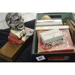 Games & Past Times: Cribbage boards, playing cards, puzzle ball, reproduction aluminium money box,
