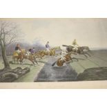 19th cent. Cristolian hunting study 'The Death' framed 9¾ins. x 7½ins. Ben Herring, 1870, an etching