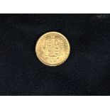 Gold coins: Victorian half sovereign George V 1914.