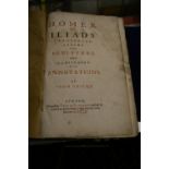 Books: "Homer His Iliads" translated adorned with sculpture, John Ogilby 1660, hardbound.