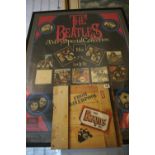 Vinyl records- LPs: "The Beatles Box" 1980 box set of 8 records 33½ins. Plus Music poster: "The