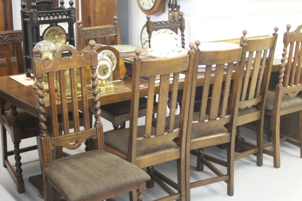 1950s Oak refectory table 4 plank with elliptical shaped ends (Fleming Joiners Strathaven